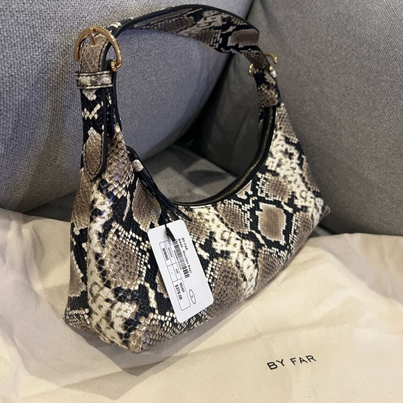 NEW By Far Leather Snakeskin Pattern Y2K Style Shoulder Bag - Picture 13 of 13